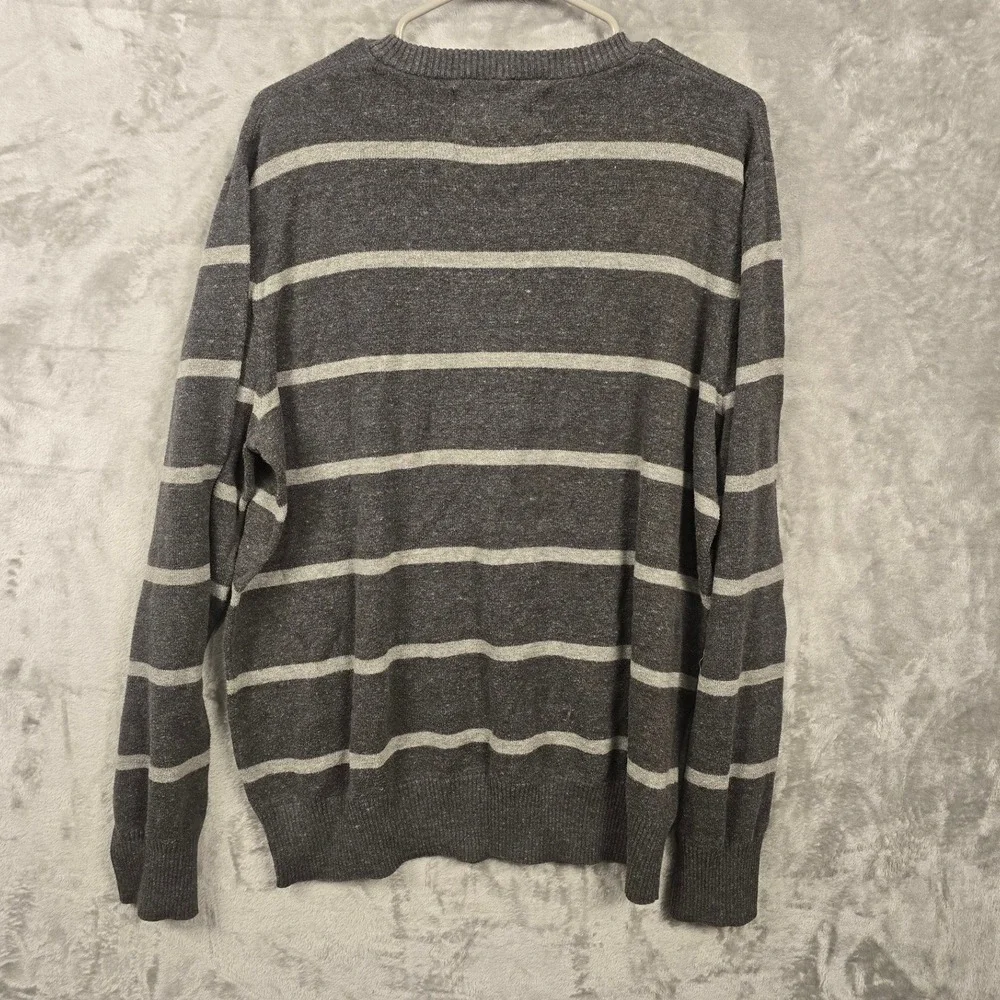 Urban Pipeline Mens Gray Striped Crew Neck Sweater XL